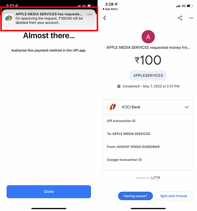 Apple idకి నిధులను జోడించడానికి చెల్లింపు చేయండి